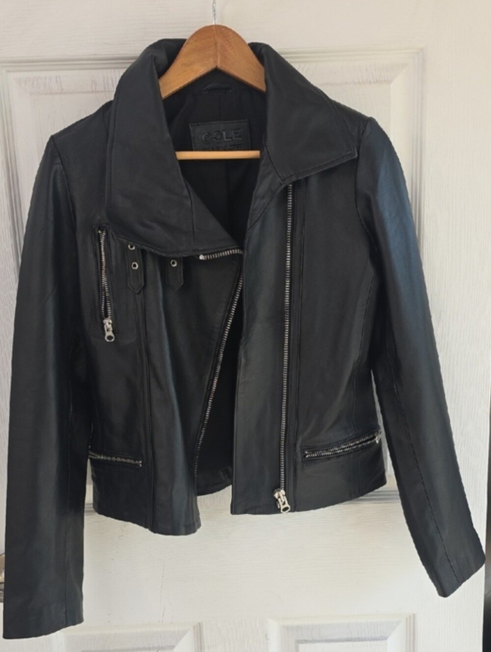 Genuine Leather Motorcycle Jacket, 4, NWOT